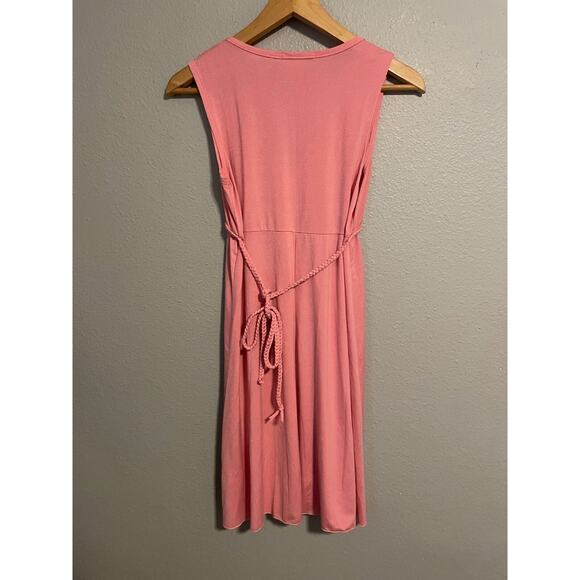 Vintage Womens Dress Size Medium Pink Babydoll Ruffle Stretch Fairy Coquette Y2K - Picture 4 of 8